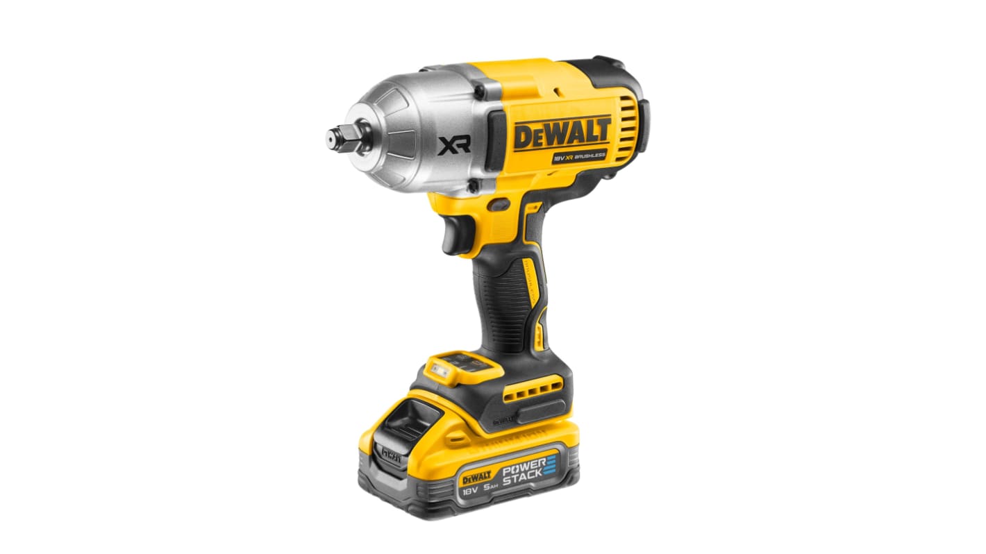 DCF900H2T GB DeWALT 1 2 in 18V 5Ah Impact Wrench UK Plug RS