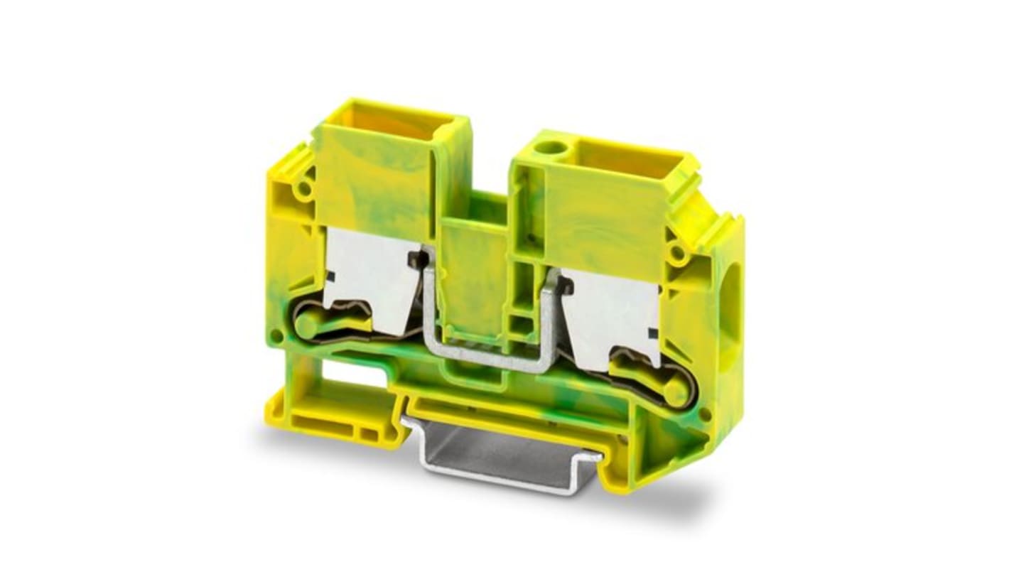 Phoenix Contact Green/Yellow Terminal Block, 2-Level