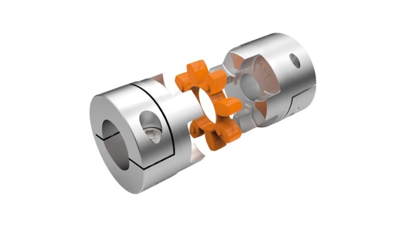 Cubo de acoplamiento con brida OPTIBELT, Ø de calibre 5mm, Ø exterior 42mm, long. 66mm, par 34Nm