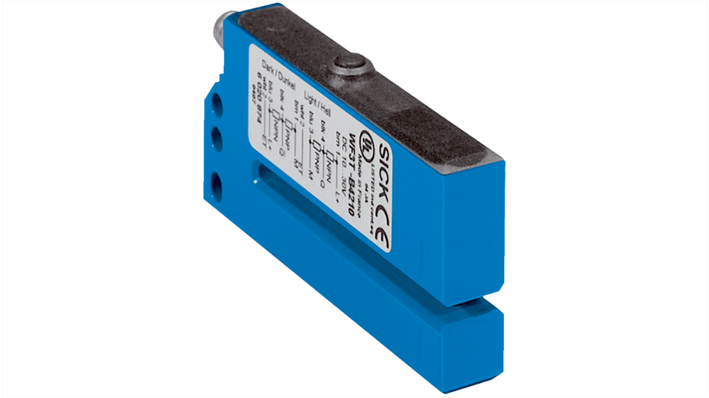 Rs-Online Sensore fotoelettrico a forcella SICK a fibra ottica rilevamento 0 → 4 mm uscita PNP/NPN