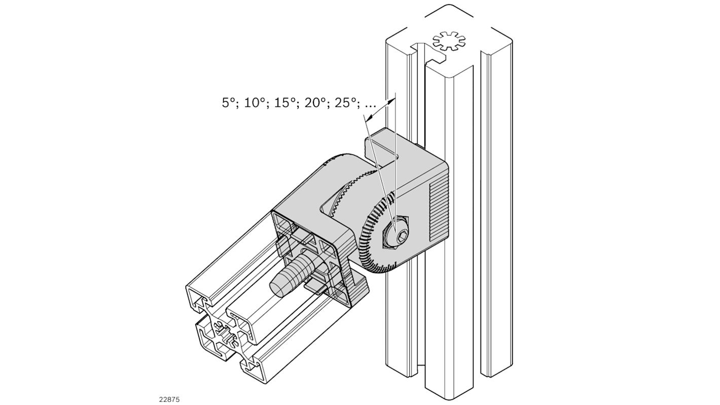 Bosch Rexroth 万向节, 双接头, 10mm孔径, 总长45 x 45mm