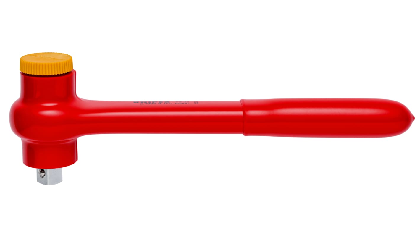 Knipex 1/2 in Square Ratchet with Reversible Ratchet Handle, 265 mm Overall