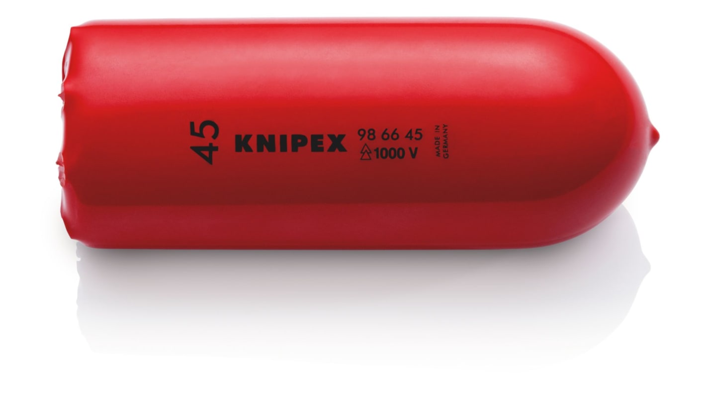 Knipex 130mm Black on Red Cable Cover in Plastic, 45mm Inside dia.