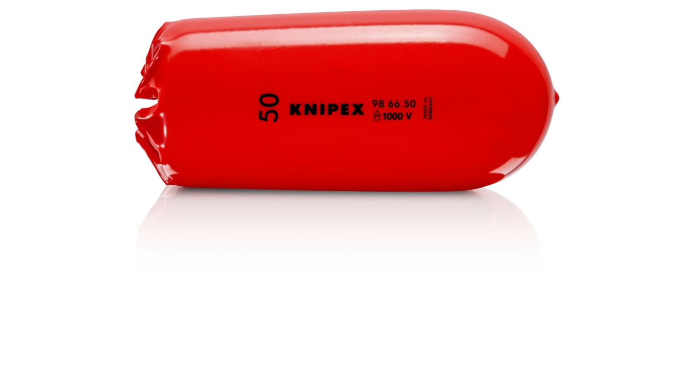 Pasacables de suelo, Knipex, Negro sobre Rojo 61 x 52mm, 135mm x 50mm x 61 mm Plástico