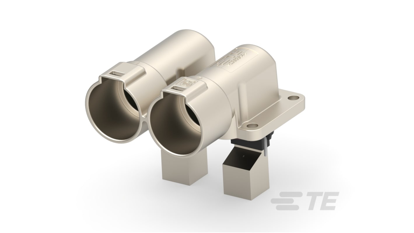 TE Connectivity 2p单排PCB连接器 直角, 36mm间距, 500A, 1 kV ac, 面板安装, PowerTube 1000系列