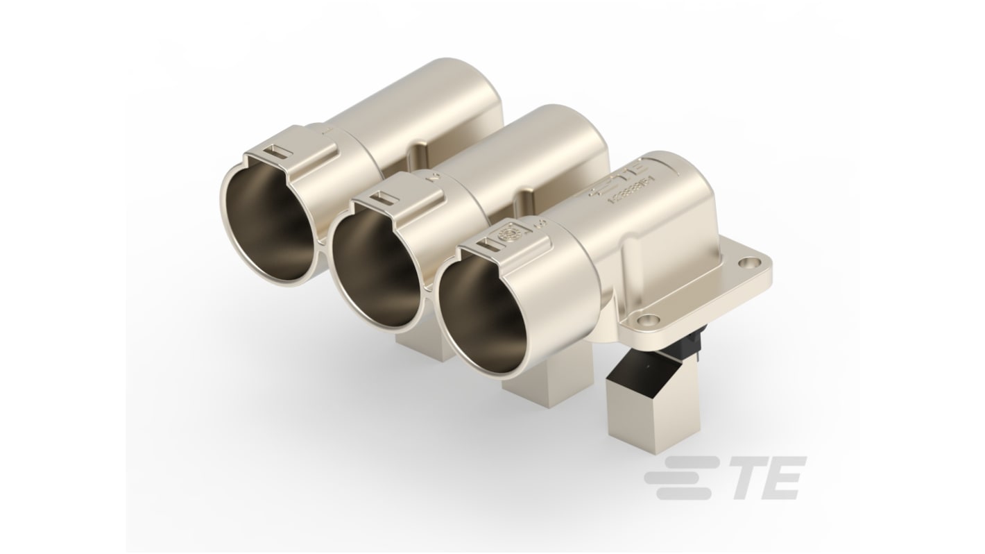 Connecteur de circuit imprimé TE Connectivity, PowerTube 1000, 3 pôles , 36mm 1 rangée, 500A, Angle droit