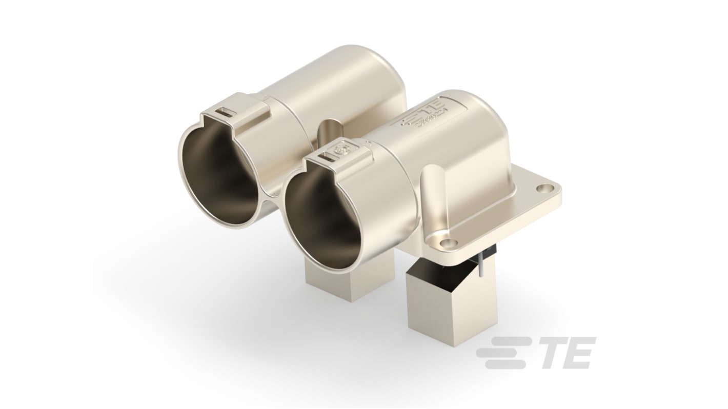 TE Connectivity PowerTube 1400 Series Right Angle Panel Mount PCB Connector, 2 Contact(s), 47mm Pitch, 1 Row(s)