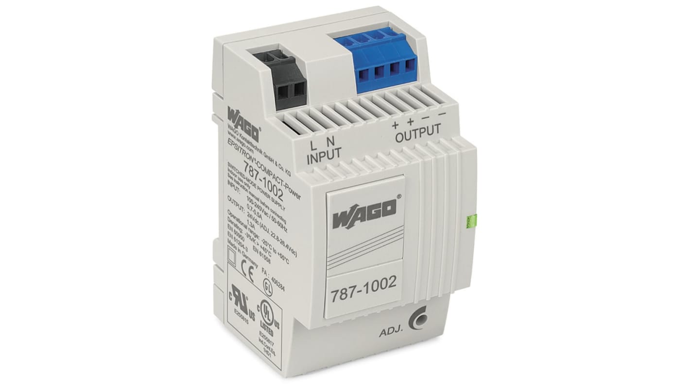 WAGO 787 DIN-Schienen Netzteil Getaktet 24V dc / 1.3A 31.2W 230V