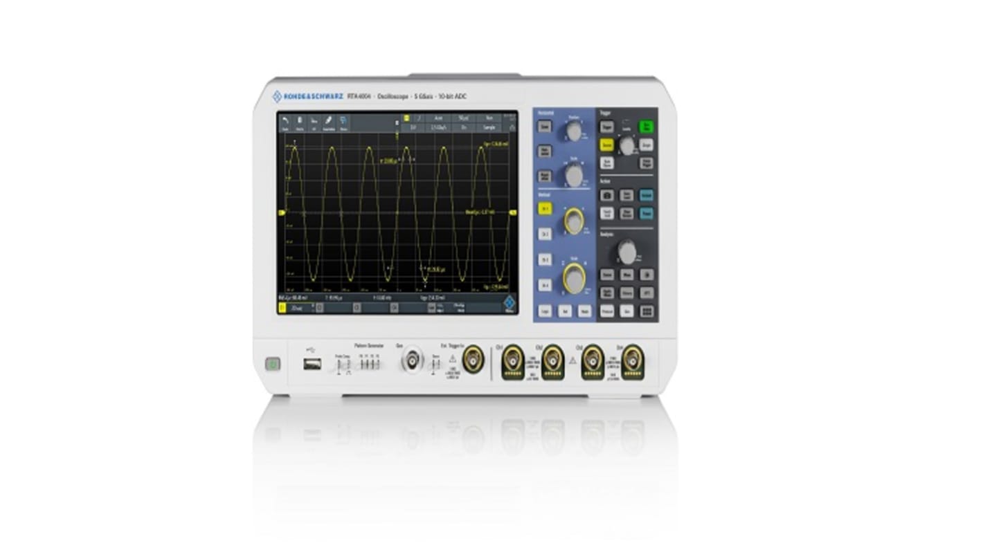 Rohde & Schwarz RTA Series, 1GHz Bench Oscilloscope Bundle, 4 Analogue Channels, 16 Digital Channels - UKAS Calibrated