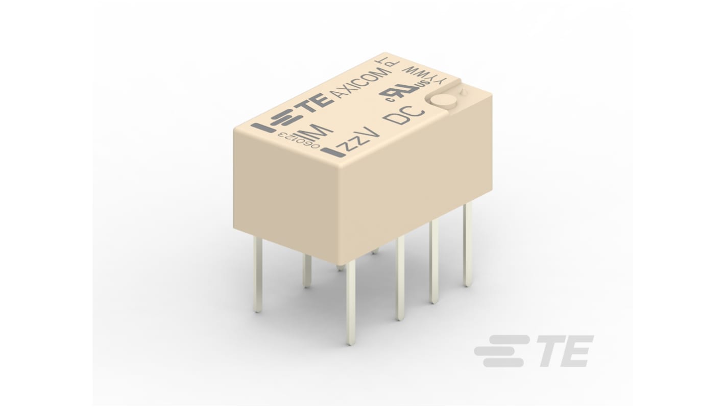 TE Connectivity Surface Mount Signal Relay, 12V dc Coil, 0.4A Switching Current, DPDT