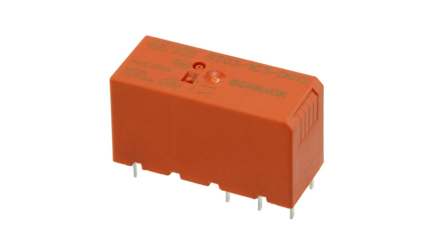 Relais de puissance TE Connectivity SCHRACK Power PCB Relay RZ, 1 RT, bobine 5V c.c. Montage panneau 420mW