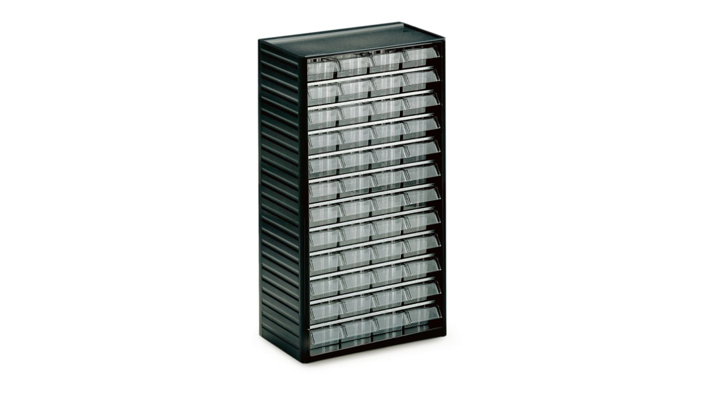 Treston 48 Drawer Storage Unit, PP, 550mm x 310mm x 180mm, Grey