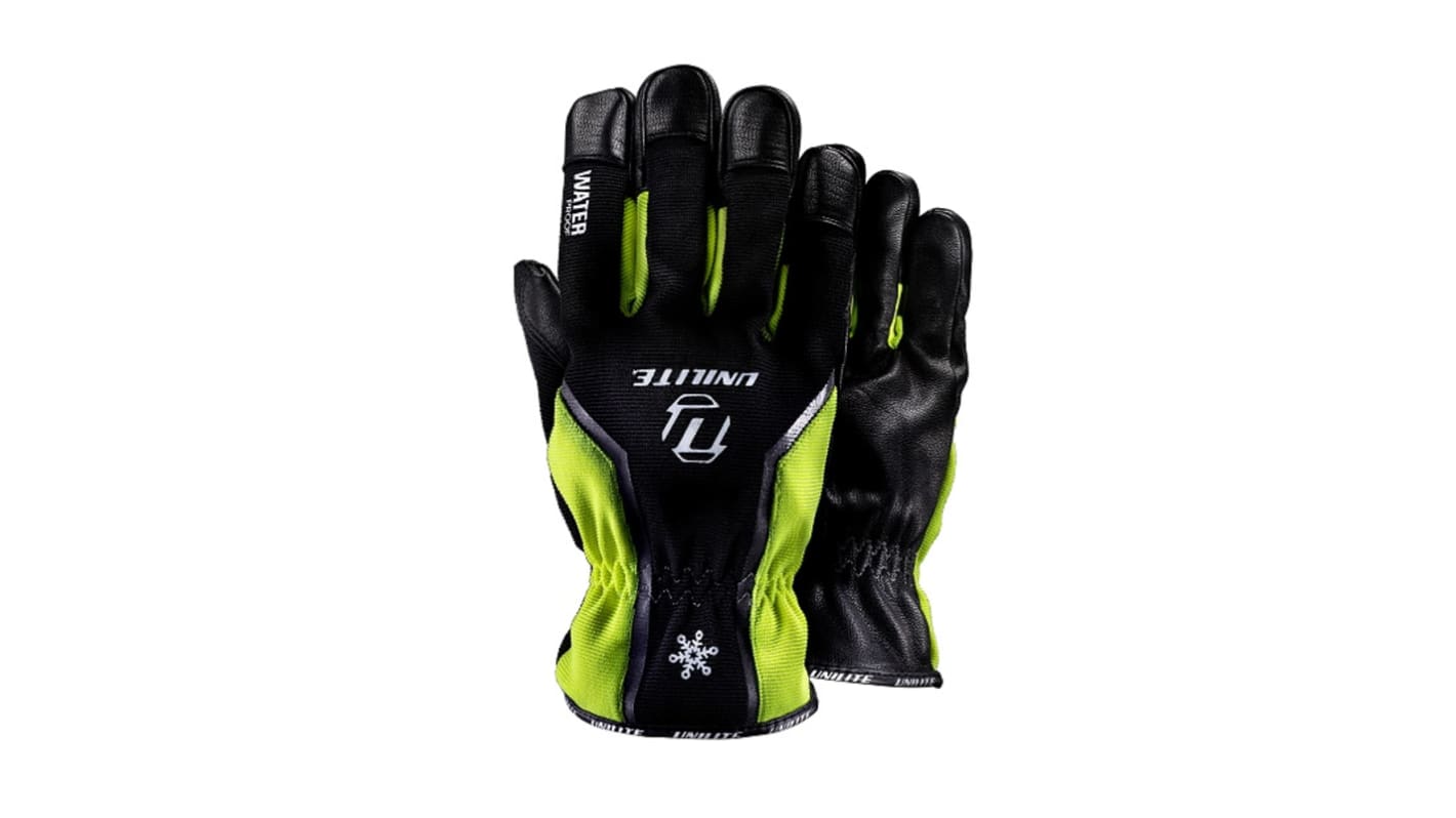 Unilite UG-TW1 Wasserdichte Handschuhe, Größe 10, Kältebeständig, Polyester Schwarz