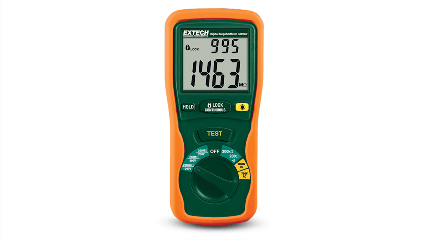 Tester izolacji 380260 380260, Umax 100V, CAT III-1000V, Extech