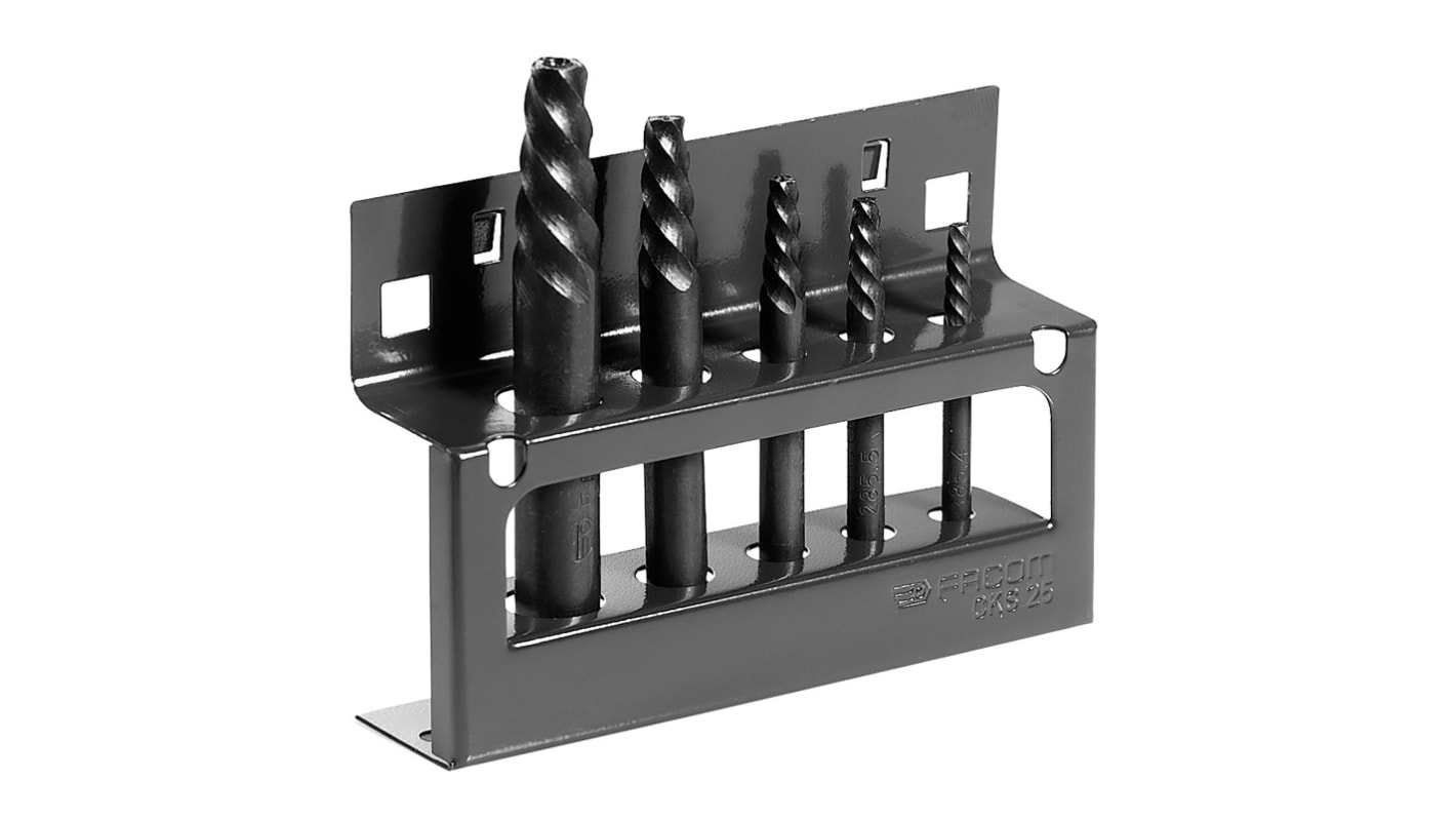 Facom 5 piece Stainless Steel Screw Extractor