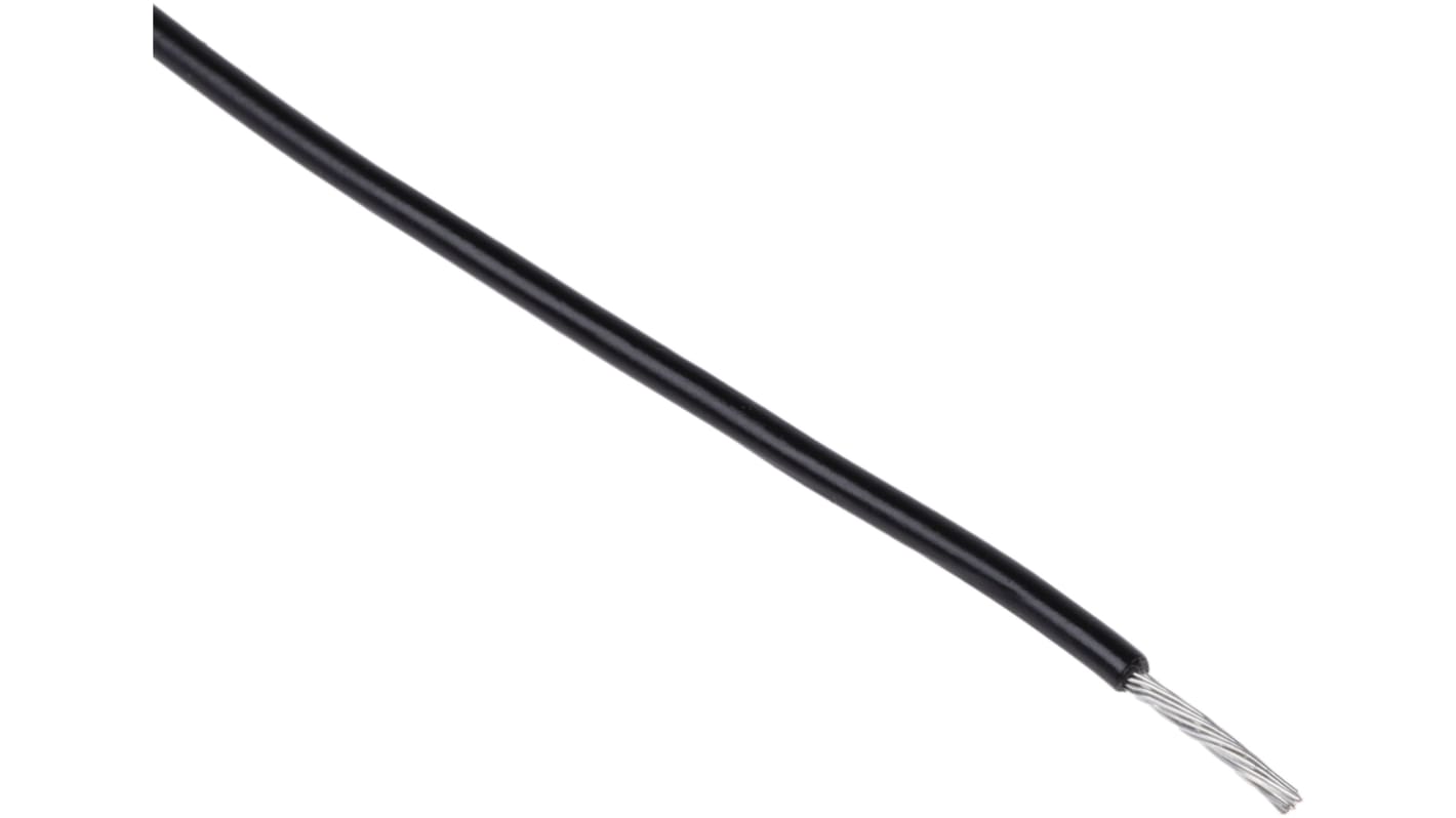 RS PRO Einzeladerleitung 0,5 mm² 100m Schwarz PVC isoliert Ø 1.55mm 16/0,2 mm Litzen
