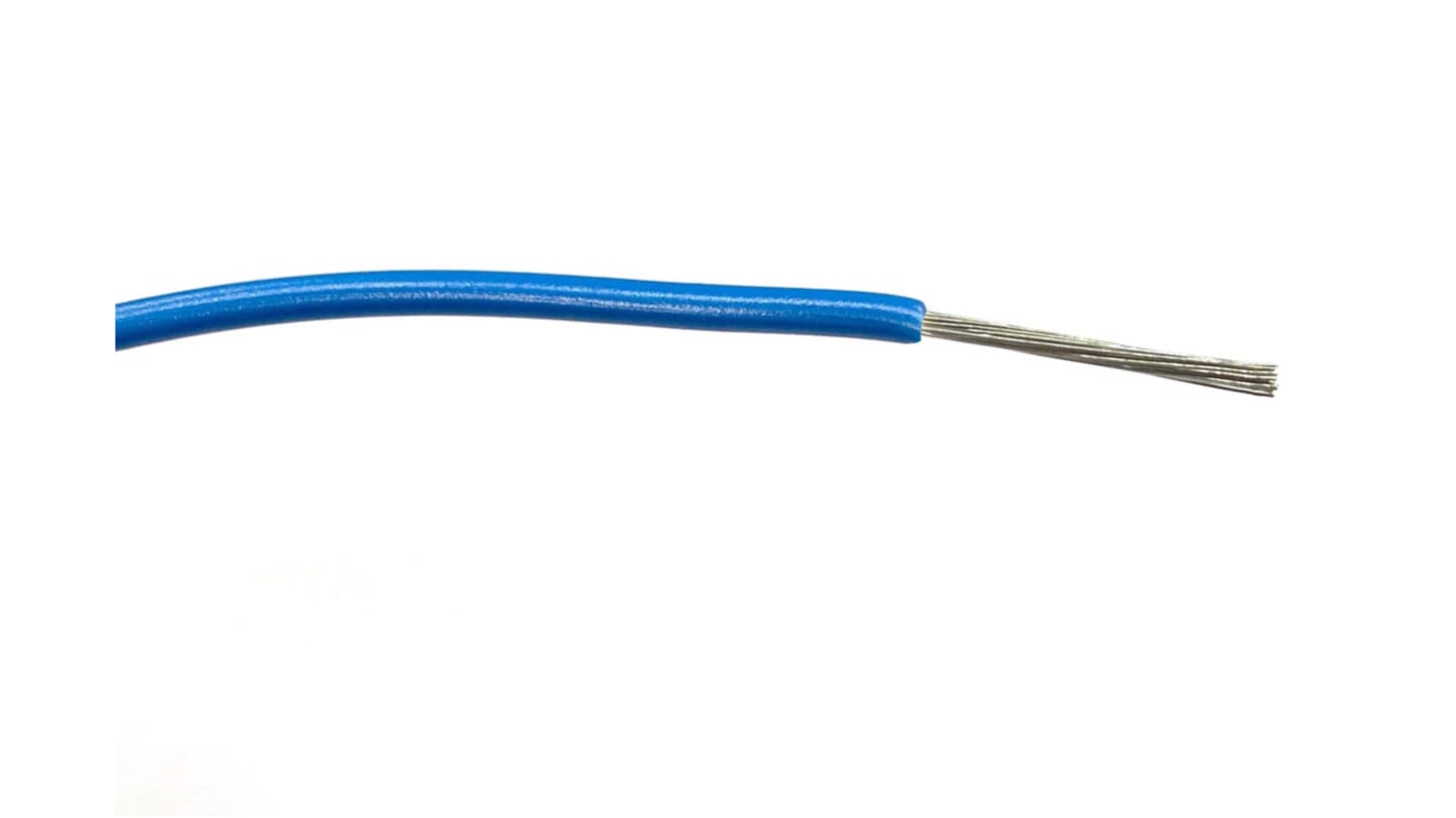 Cable de conexión RS PRO, área transversal 1mm2 Clase 5 BS EN 60228 Filamentos del Núcleo 32/0,2 mm Azul, 1.000 V ac,