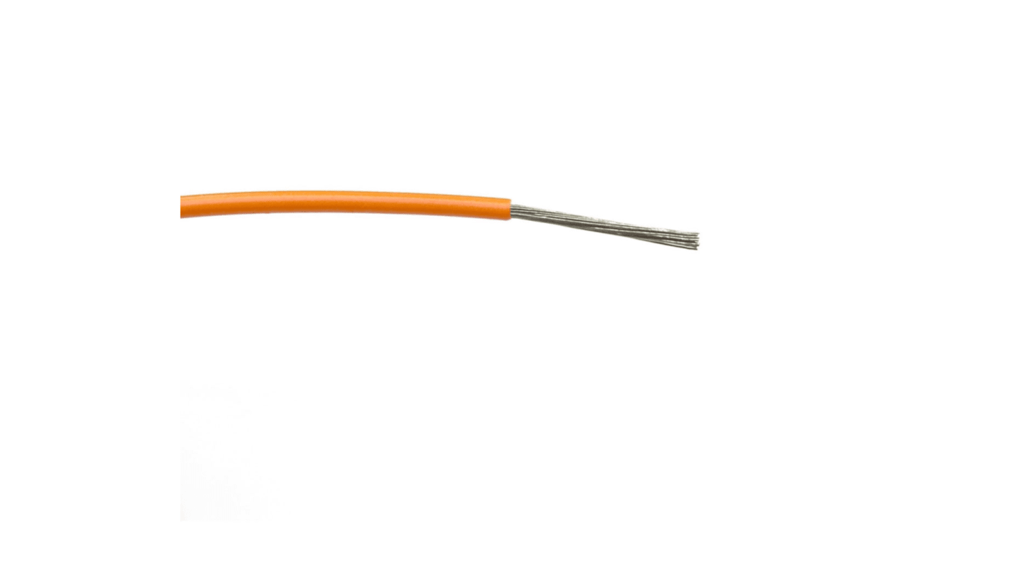 RS PRO Orange 1mm² Hook Up Wire, 32/0.2 mm, 500m, PVC Insulation
