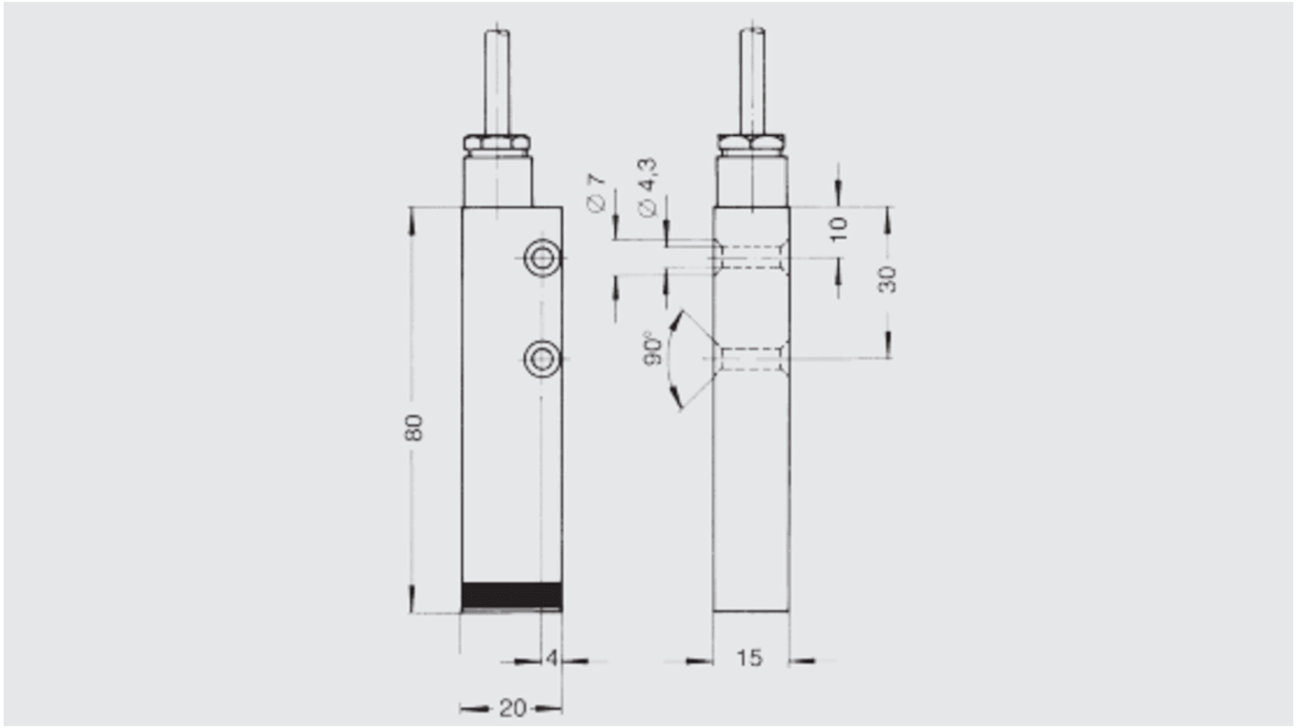 WIKA IP65 SPST Through Hole Magnetic Reed Switch, 1A 230V