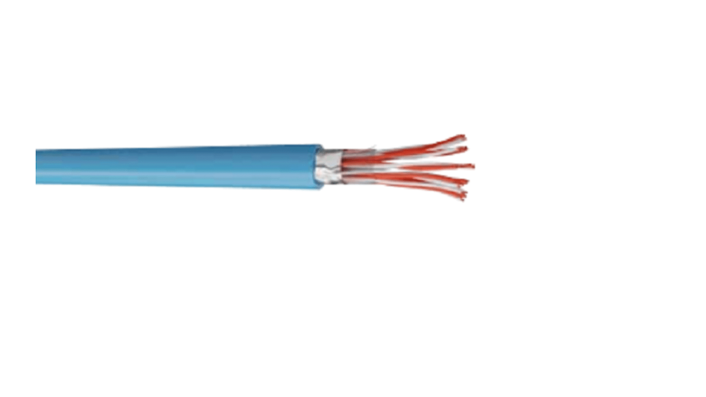 Câble de commande Blindé CAE Groupe INSTRUM, 1 x 0,9 mm, gaine Chlorure de polyvinyle PVC Bleu, 100m