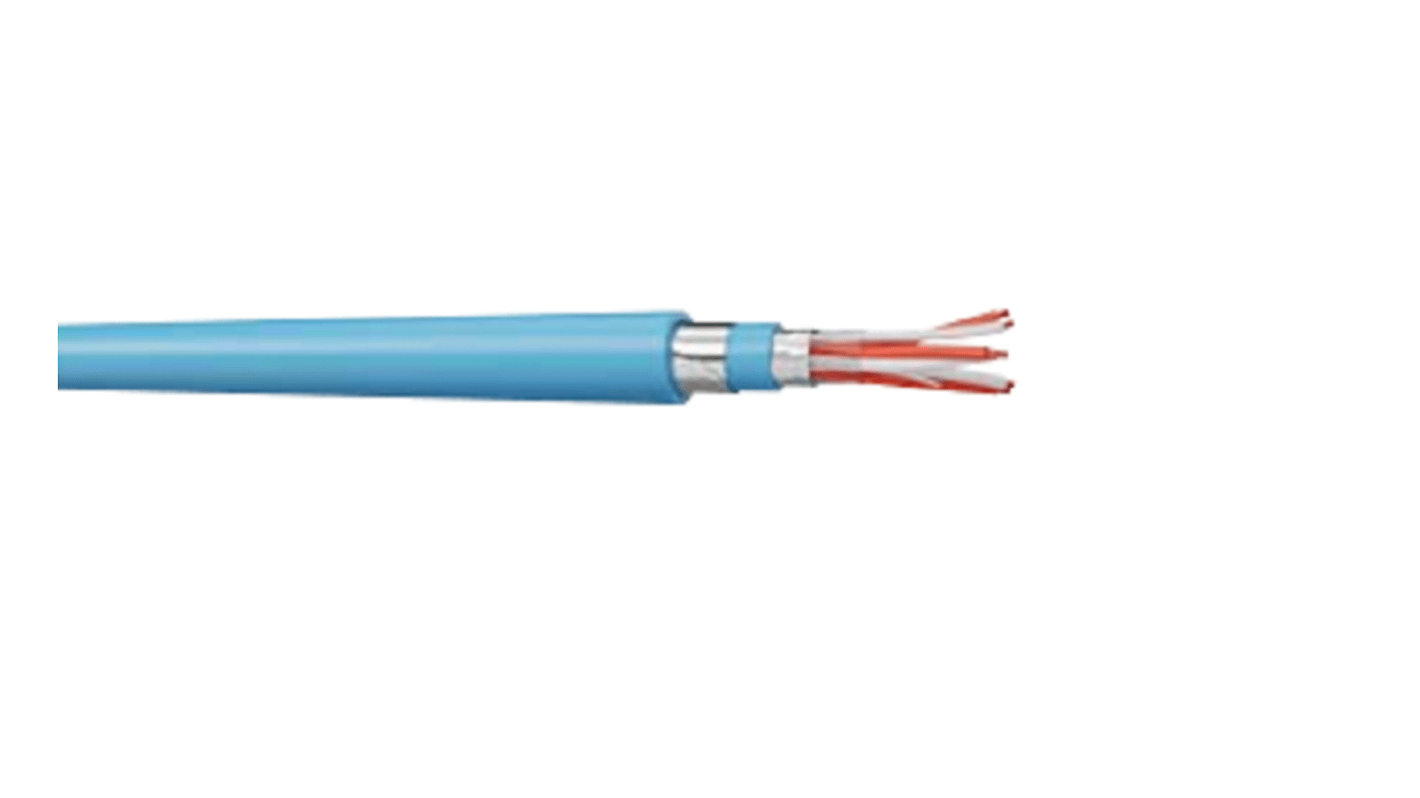 Câble de commande Blindé AXINDUS INSTRUM, 3 x 0,9 mm, gaine Chlorure de polyvinyle PVC Bleu, 100m