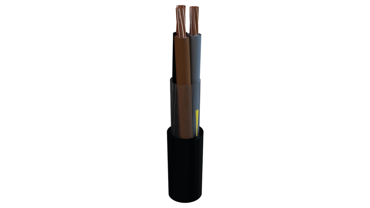 AXINDUS, Marineline Yzp, 100m 2 Core, Black Flame Retardant Halogen Free Polyolefin Compound Power Cable