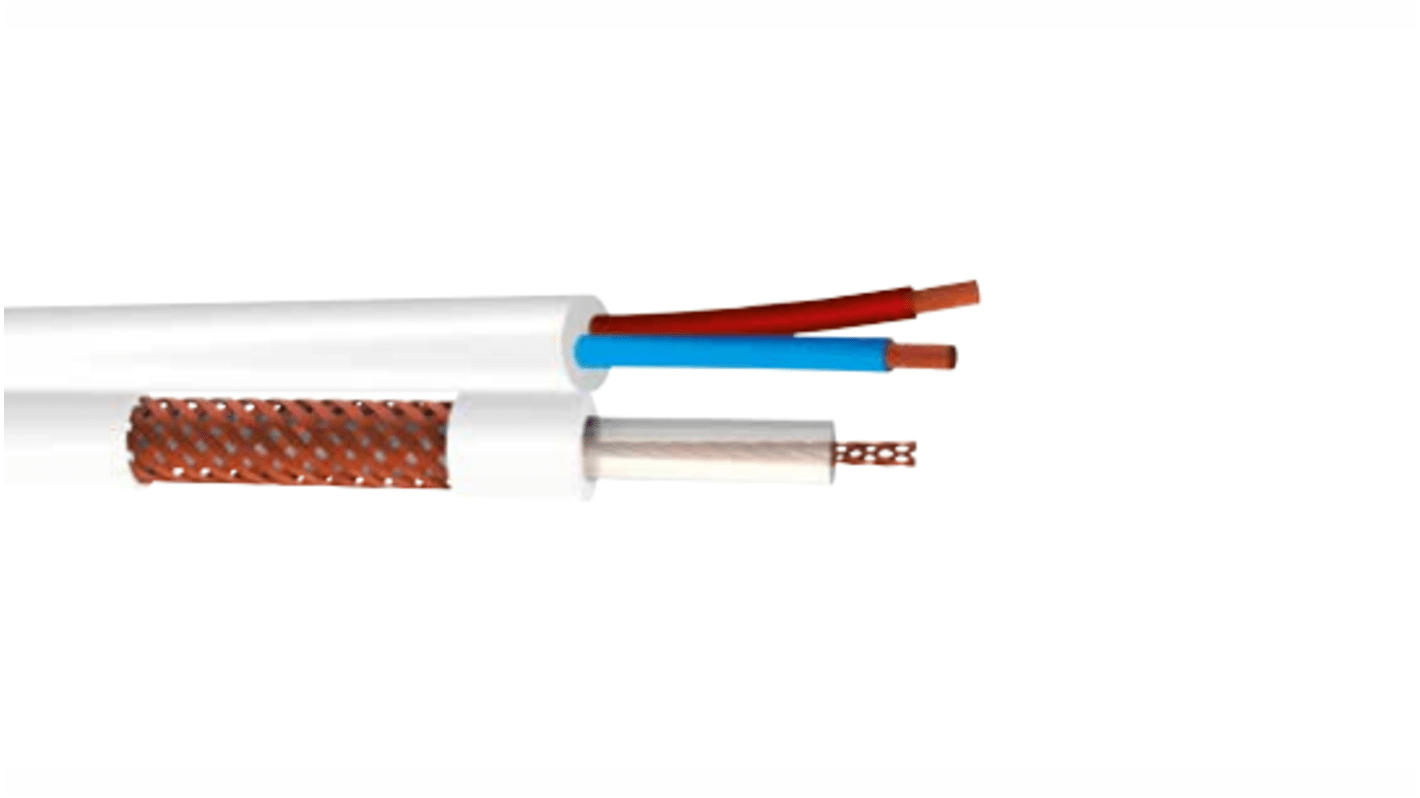 CAE Groupe Coaxial Cable, 100m, KX6 Coaxial, Unterminated