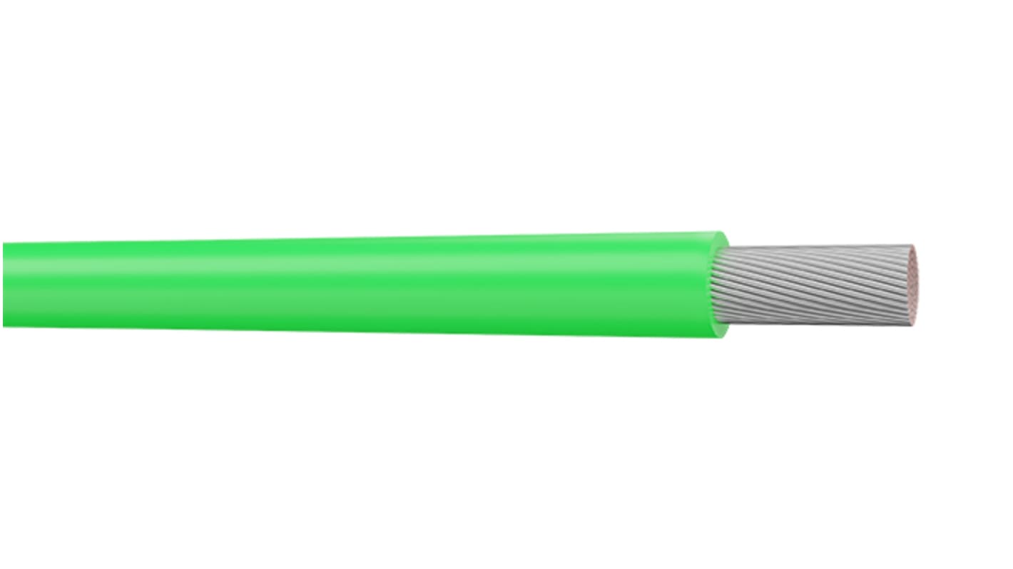 AXINDUS KZ Series Green 0.34 mm² PTFE Equipment Wire, 22 AWG, 250m, PTFE Insulation, KZ0406V