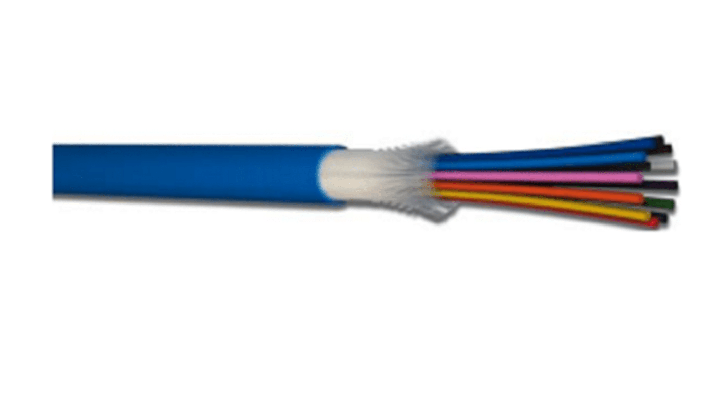 CAE Multimedia Connect Multi Mode OM3 Fibre Optic Cable, 7.6mm, Blue, 100m