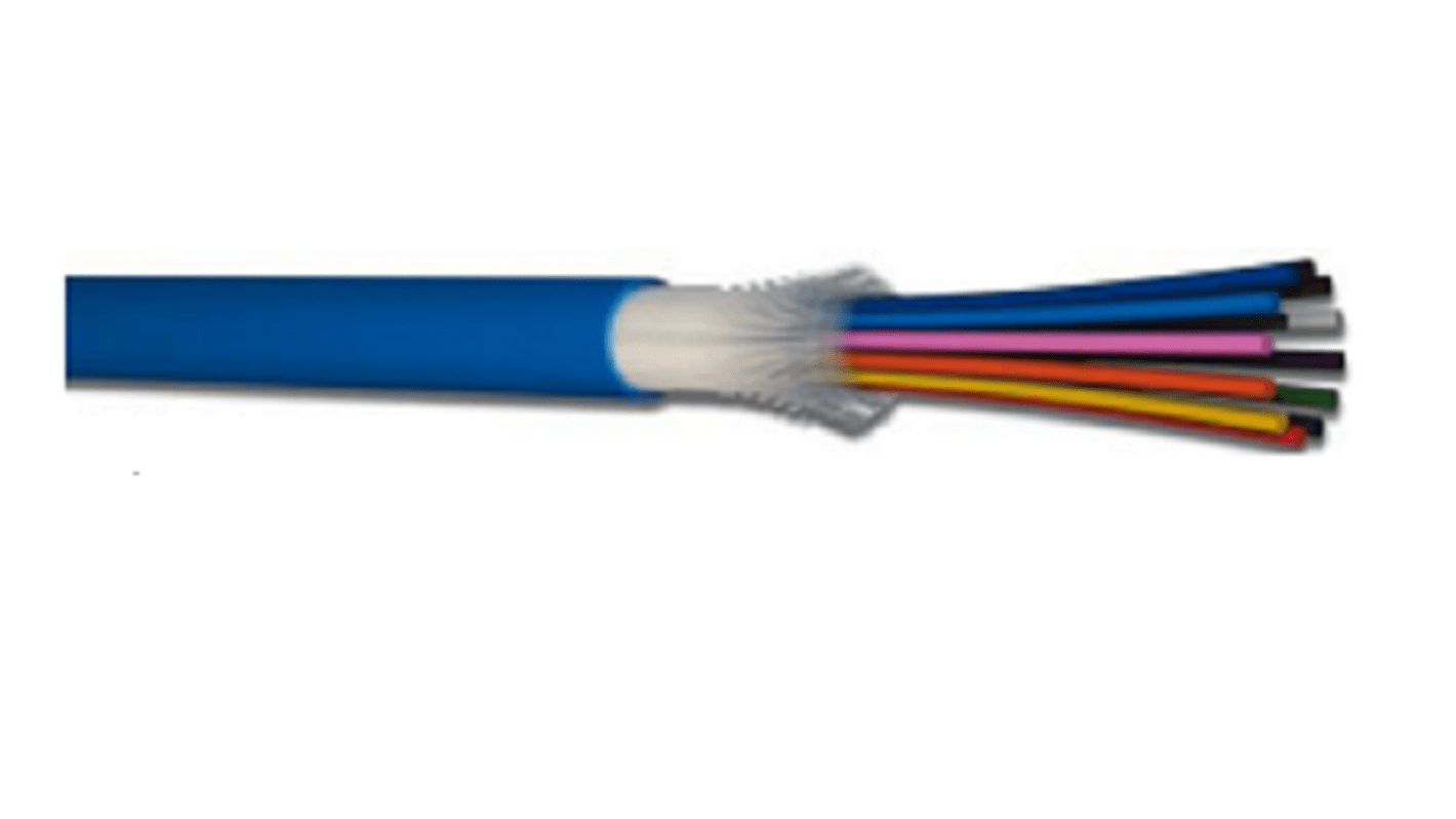 CAE Multimedia Connect Multi Mode OM3 Fibre Optic Cable, 13mm, Blue, 100m