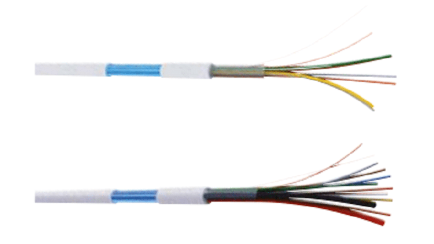 Câble de commande Blindé CAE Groupe MULTI275, 10 x 0,22 + 0,75 mm², gaine Chlorure de polyvinyle PVC Multicolore, 100m