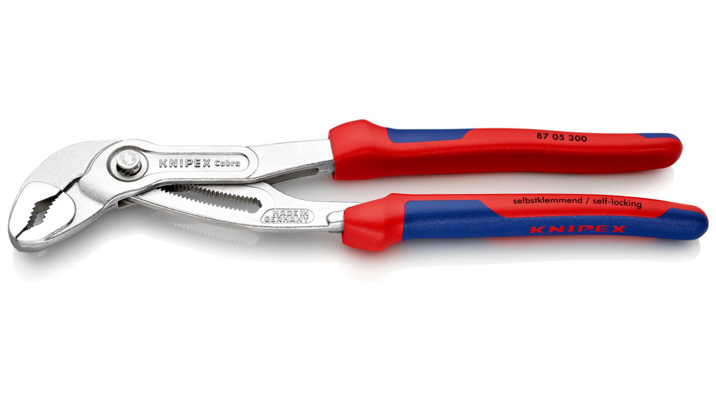 Knipex Cobra® Hightech Water Pump Pliers, 300 mm Overall, Angled Tip