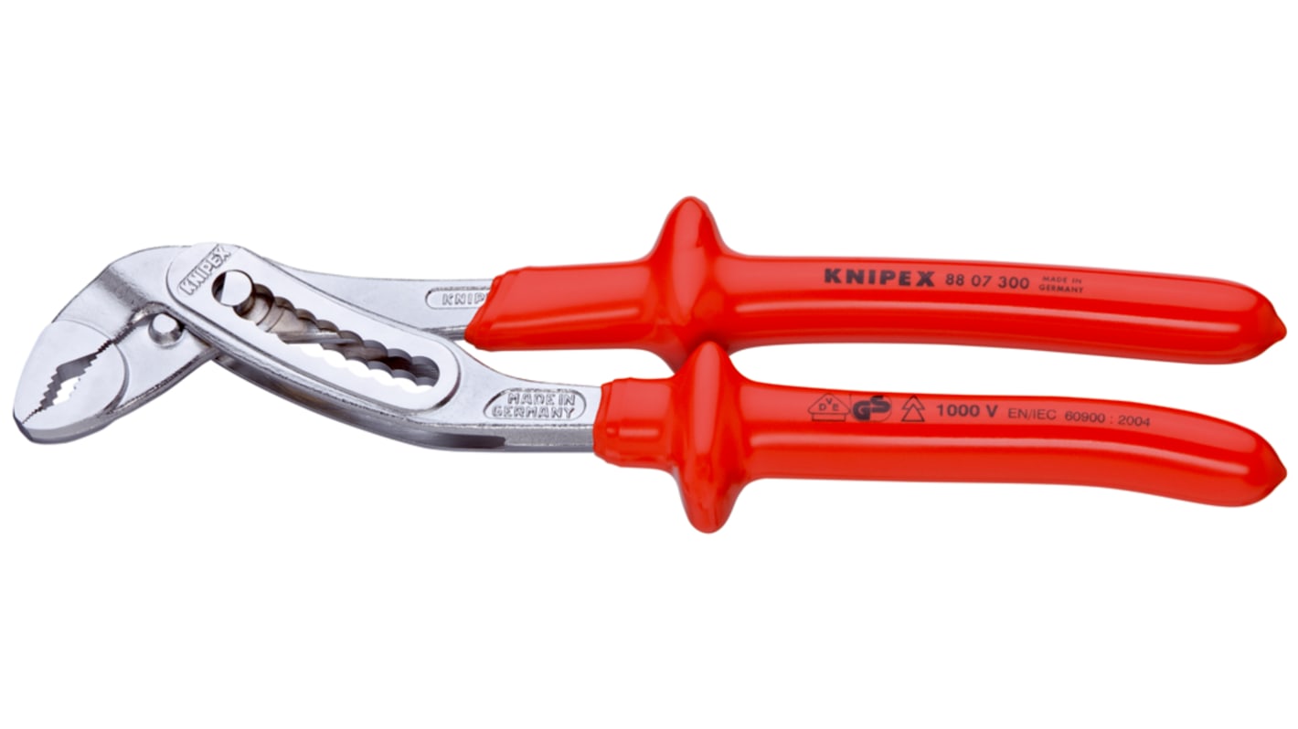 Knipex Alligator® Water Pump Pliers, 305 mm Overall, Angled Tip, VDE/1000V