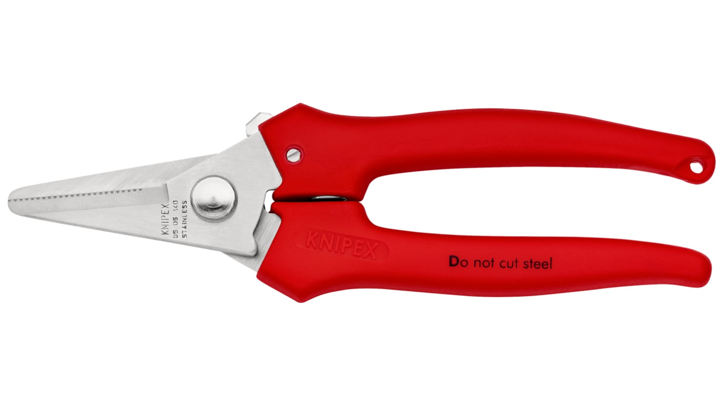 Cisailles Knipex, Long. 140 mm, pour Plastique