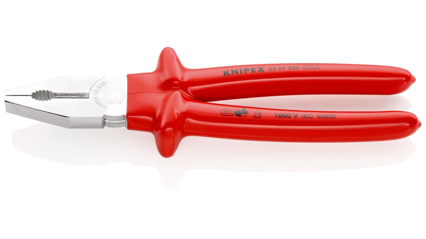 Knipex Combination Pliers, 260 mm Overall, Straight Tip, VDE/1000V