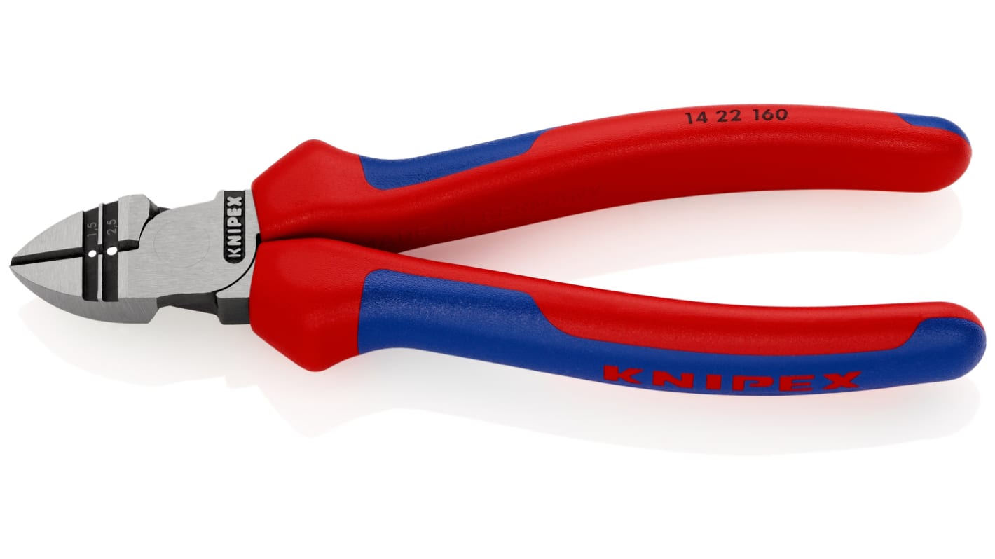 Knipex Side Cutting Stripper, 1.5 mm² Min, 2.5 mm² Max, 170 mm Overall