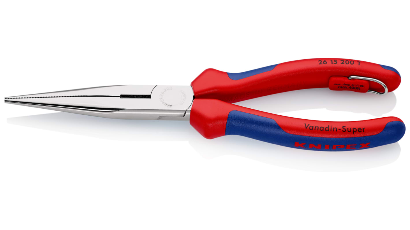 Knipex Nose pliers, 200 mm Overall, Straight Tip, 73mm Jaw