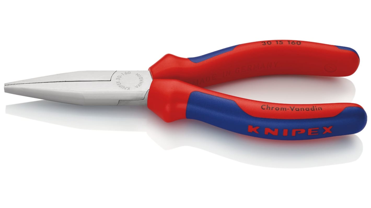 Knipex Long Nose Pliers, 170 mm Overall, Straight Tip, 46,5mm Jaw