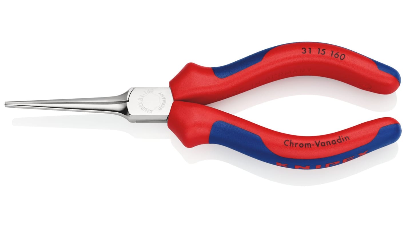 Knipex Nose pliers, 170 mm Overall, Straight Tip, 55mm Jaw
