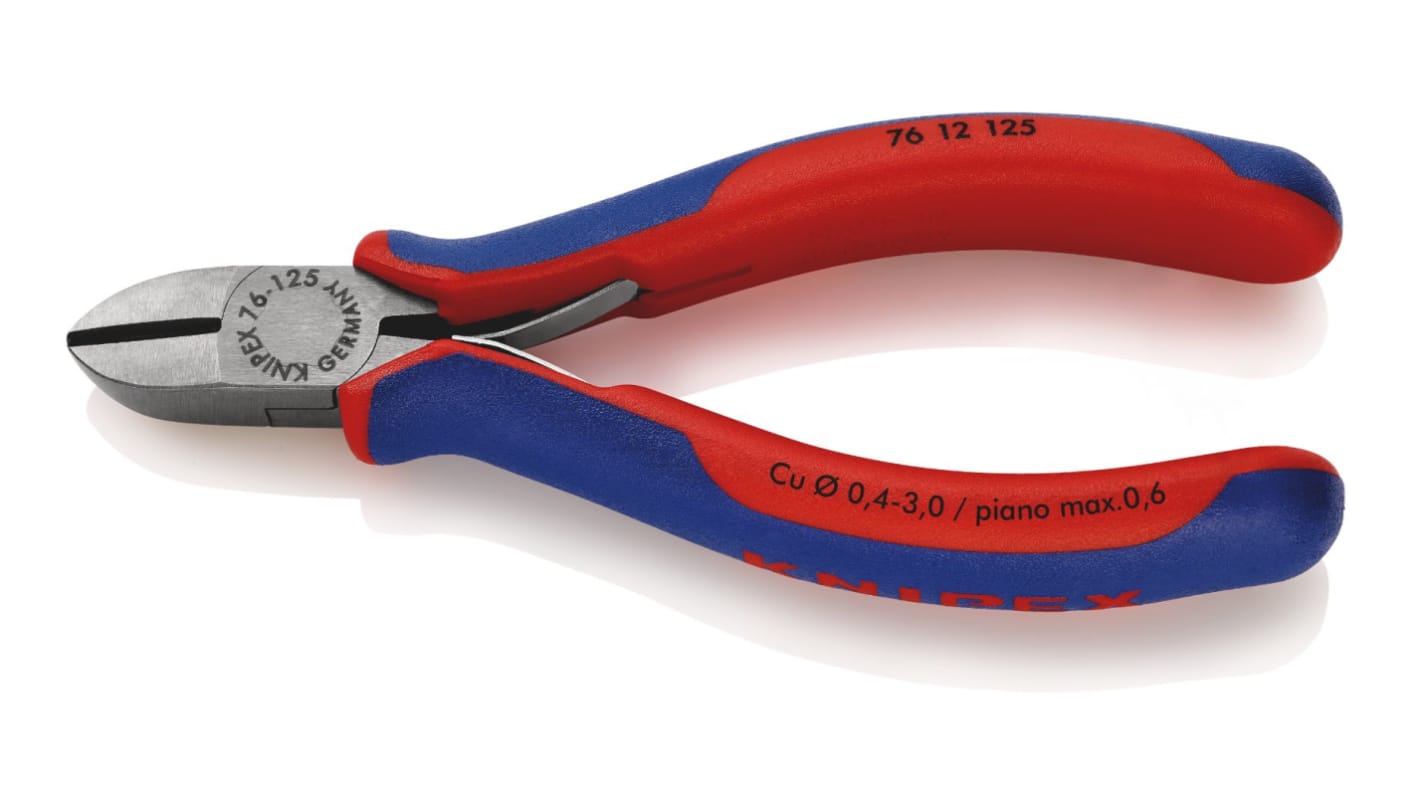 Fresa laterale Knipex in Acciaio speciale per utensili di qualità, L. 125 mm, capacità di taglio max 3mm