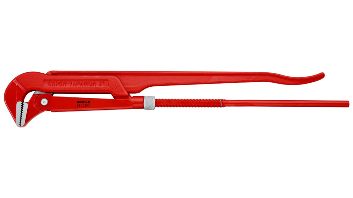 Knipex Pipe Wrench, 750 mm Overall, 130mm Jaw Capacity, Metal Handle