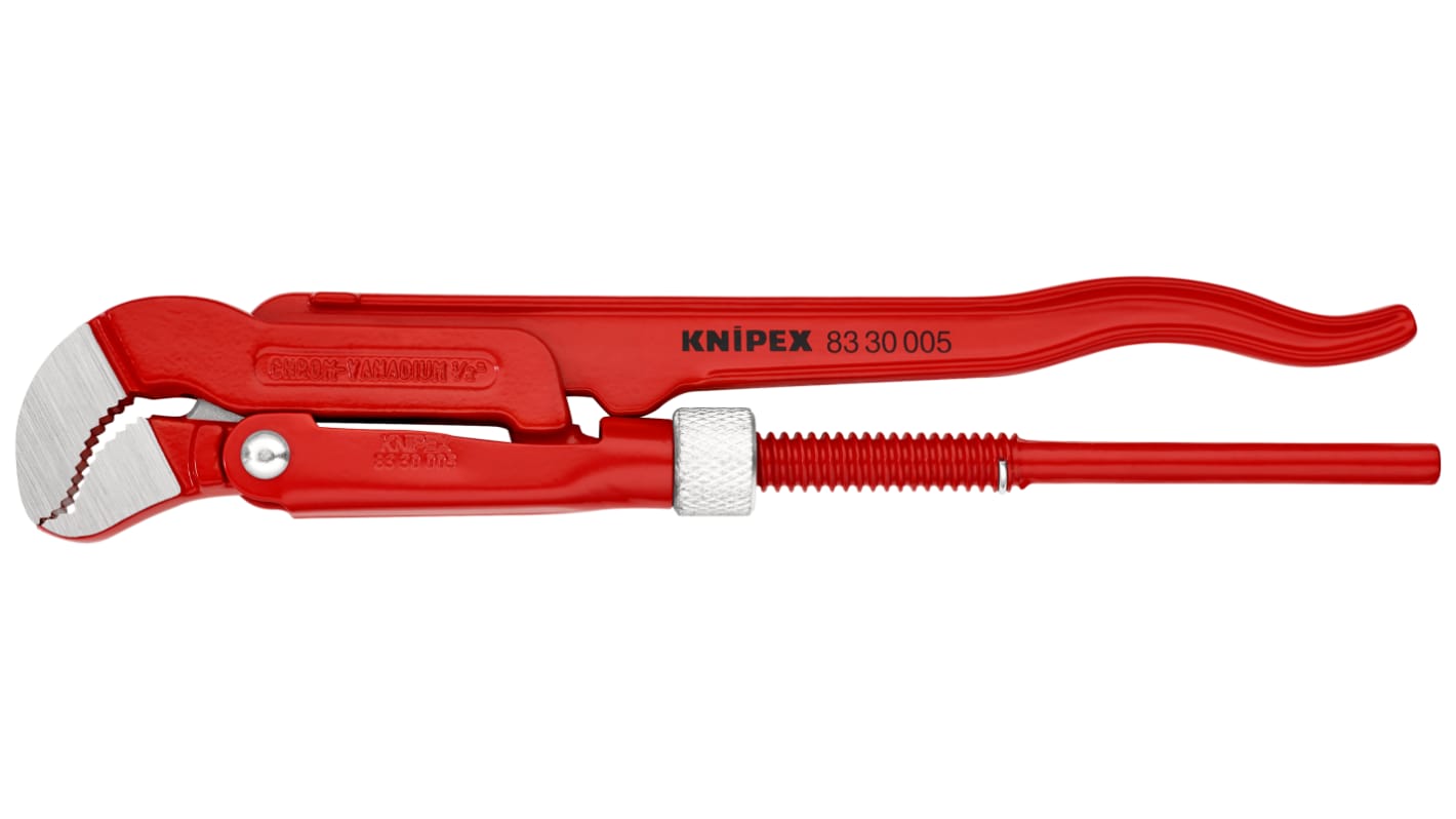 Knipex Pipe Wrench, 245 mm Overall, 35mm Jaw Capacity, Metal Handle