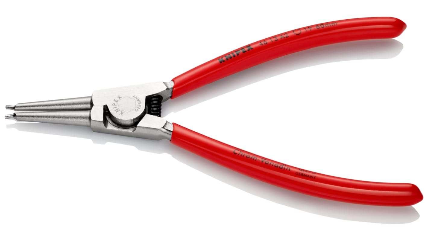 Knipex 46 13 A2 Circlip Pliers, 180 mm Overall, Straight Tip