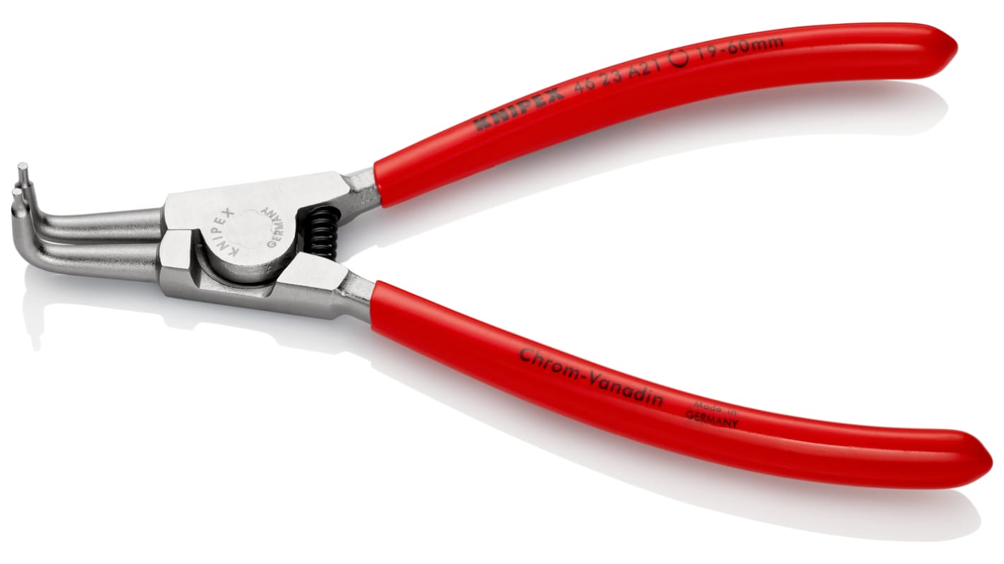 Knipex 46 23 A21 Sicherungsringzange , gebogen 170 mm 19 → 60 mm