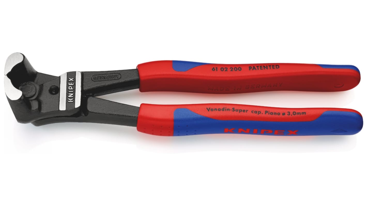 Tronchesino a taglio frontale Knipex in Acciaio speciale per utensili di qualità, L. 200 mm