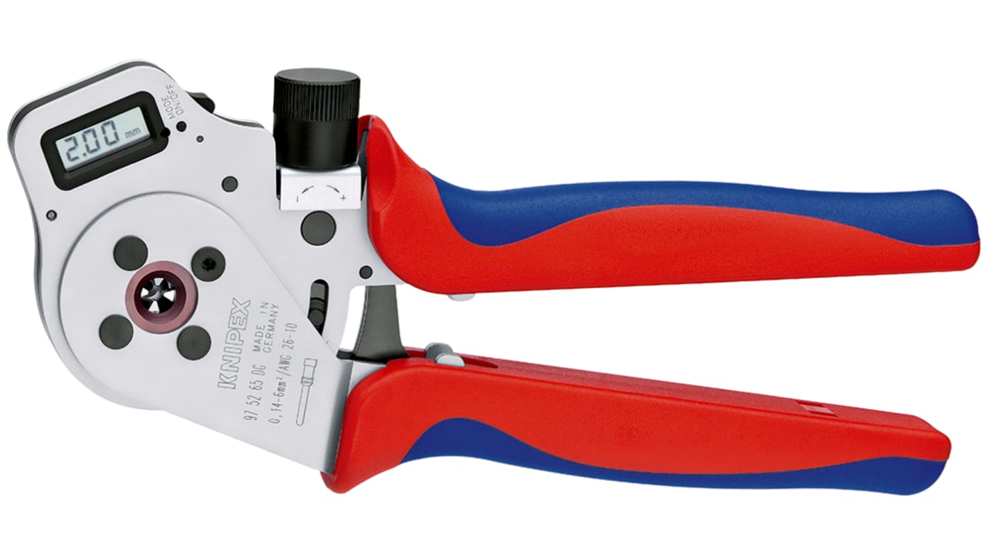 Knipex 97 Hand Ratcheting Crimp Tool for Turned Contacts, 0,14 → 6mm² Wire