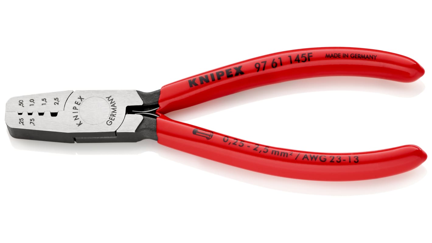 Knipex 97 Hand Crimp Tool for Wire Ferrules, 0,25 → 2,5mm² Wire