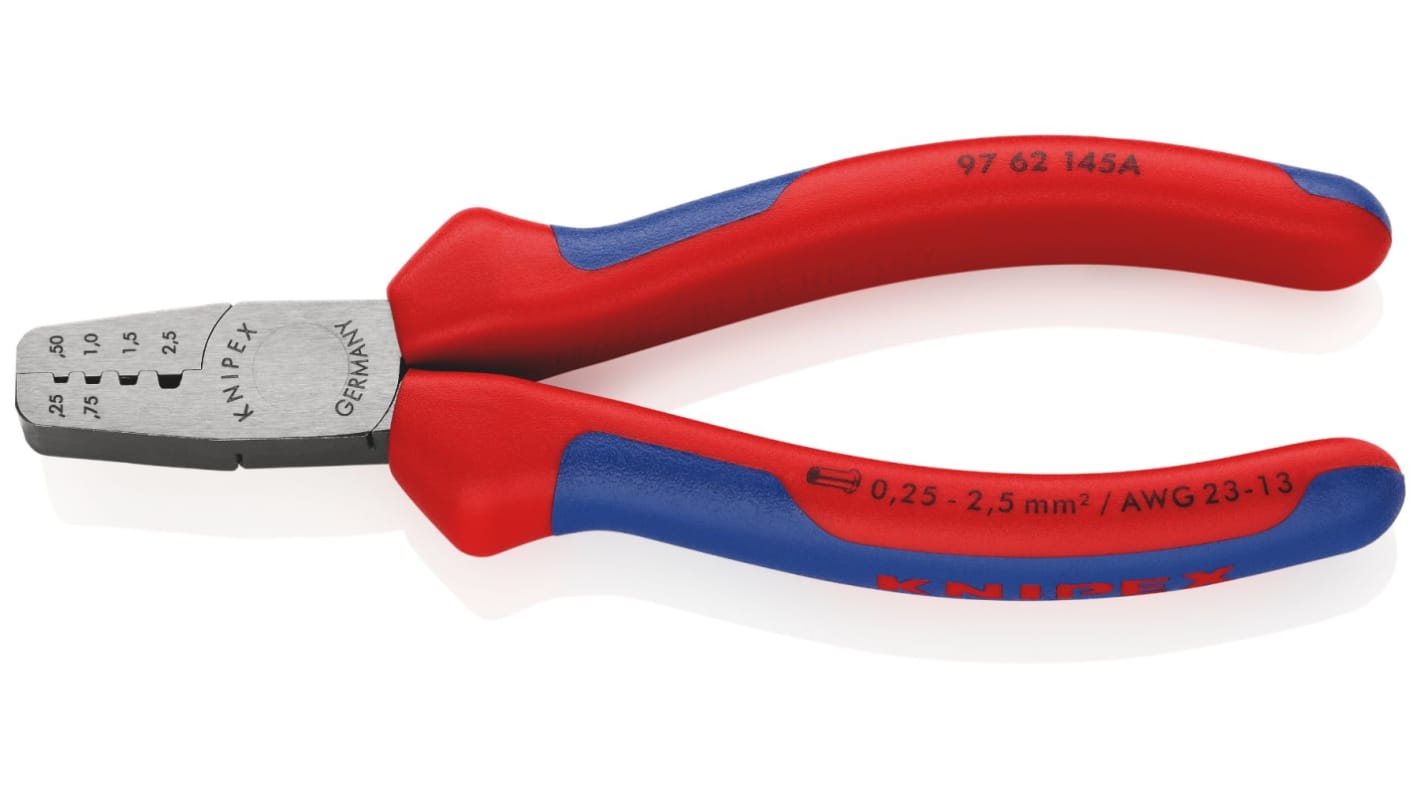 Knipex 97 Hand Crimp Tool for Wire Ferrules, 0,25 → 2,5mm² Wire