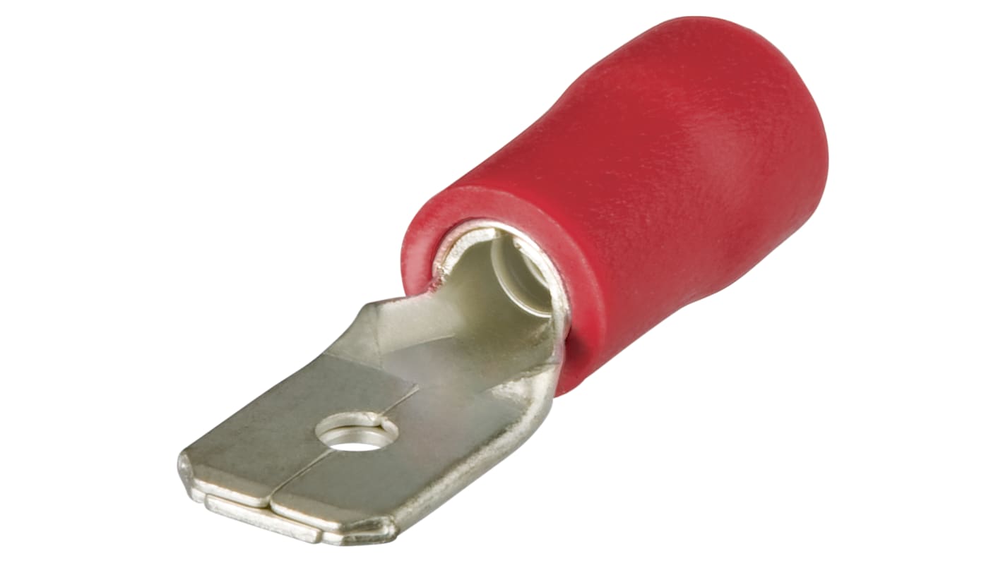 Knipex Red Insulated Male Spade Connector, 5mm² to 1mm²