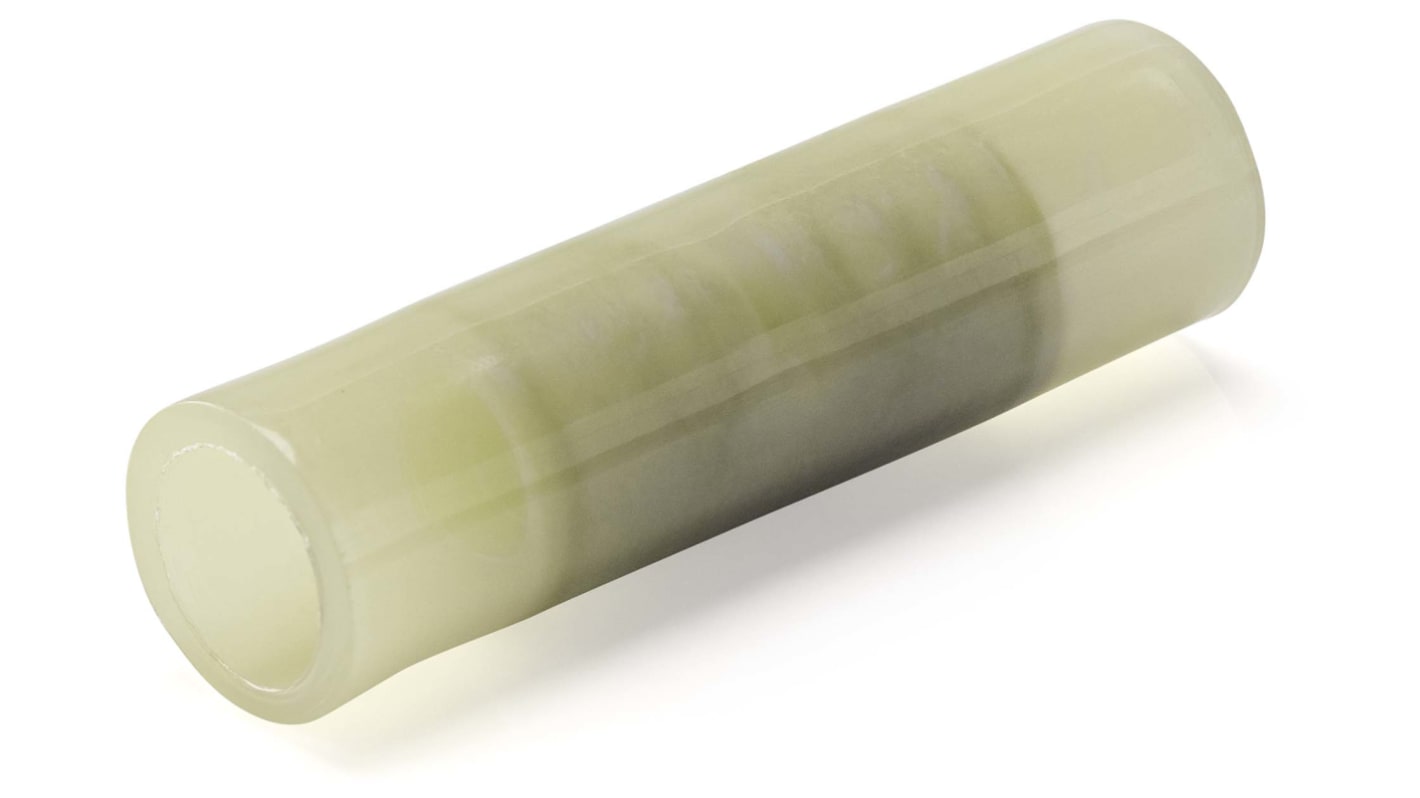 Knipex Butt Splice Connector, Yellow, Nylon, Tin Copper 12 → 10 AWG, 4 → 6 mm²